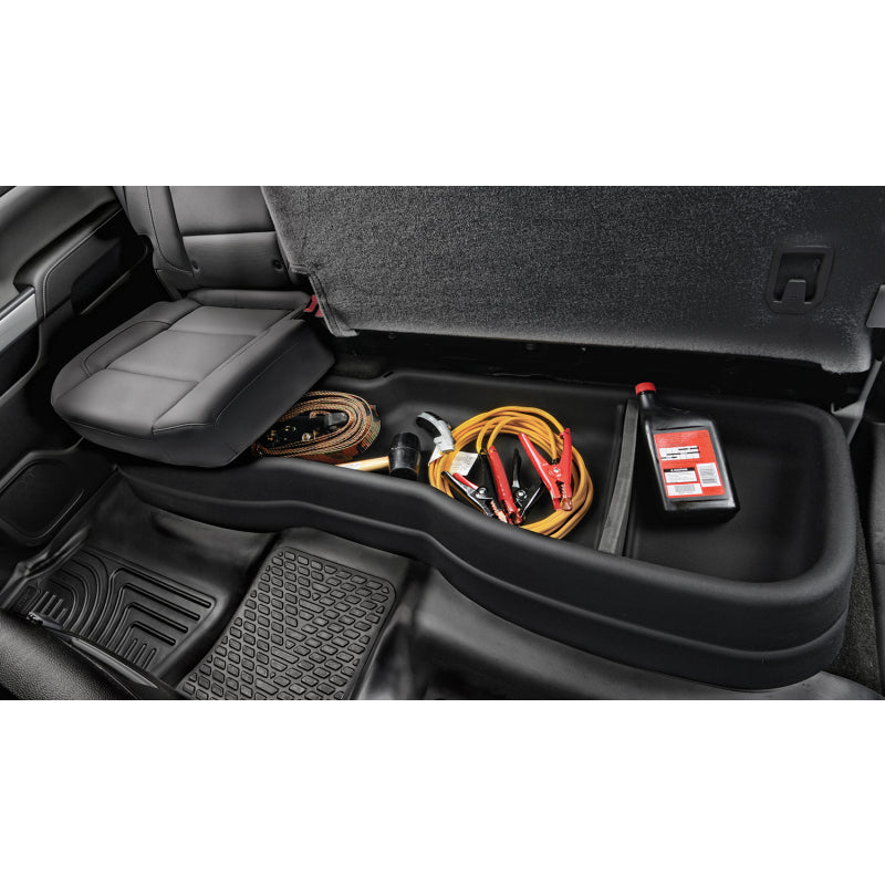 Husky Liners GearBox Underseat Storage Box - Black / Textured - Crew Cab - Ford Fullsize Truck 2015-18