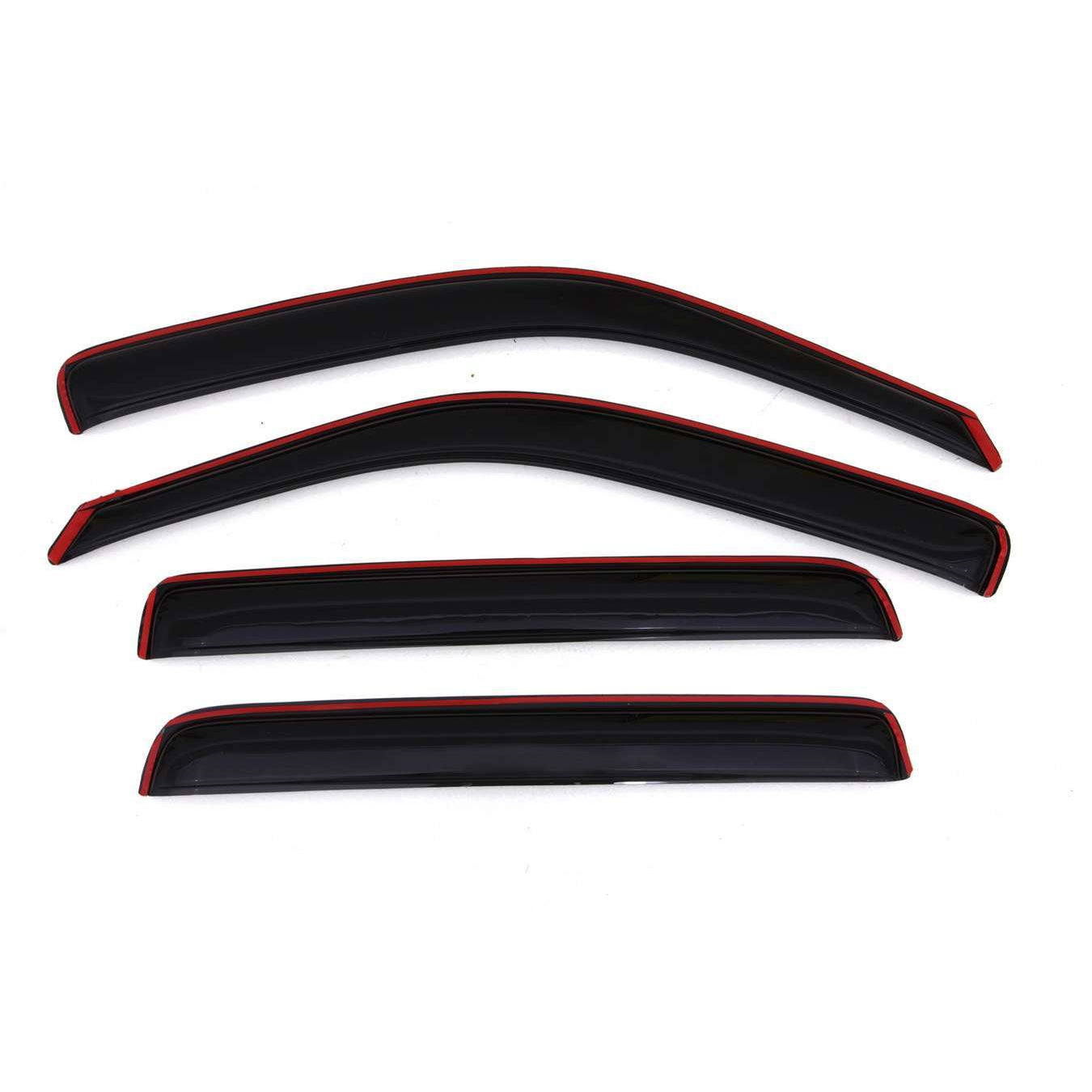 Auto Ventshade Front / Rear In-Channel Ventvisor - Stick-On - Dark Smoke - Honda Fullsize Truck 2006-14