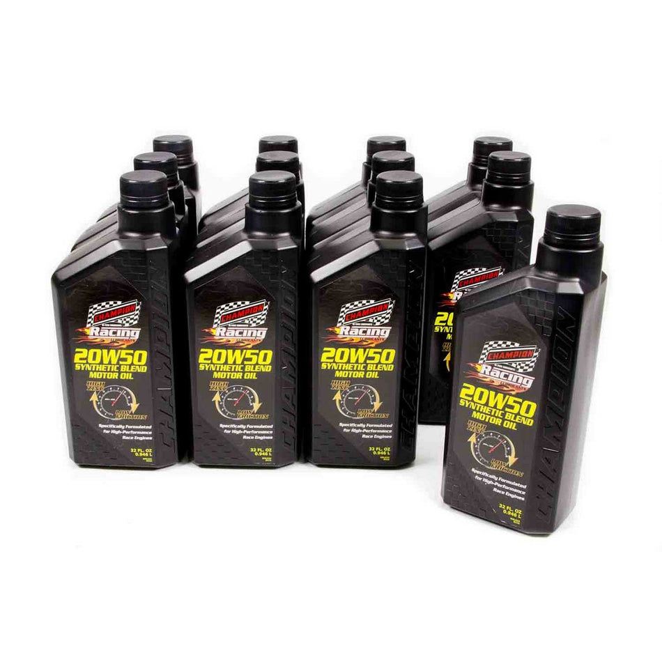 Champion ® 20w-50 Synthetic Blend Racing Oil - 1 Qt. (Case of 12)