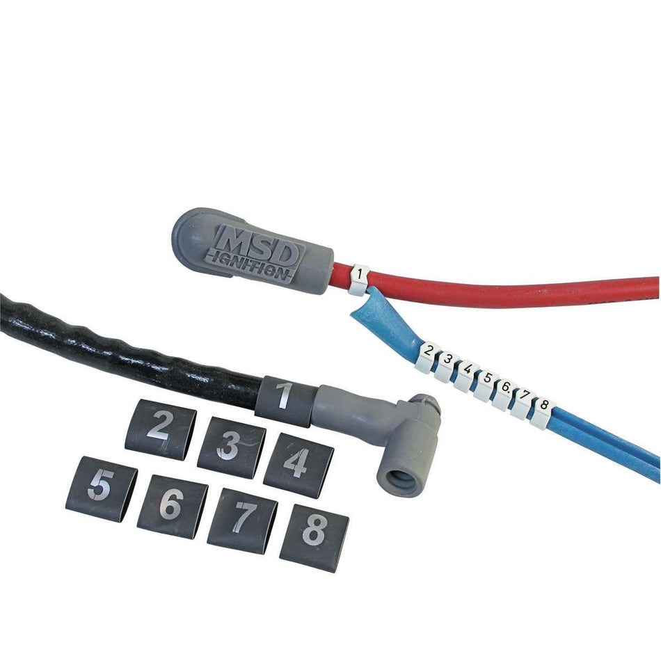 MSD Spark Plug Wire Cylinder Markers - For 8.5mm Spark Plug Wires
