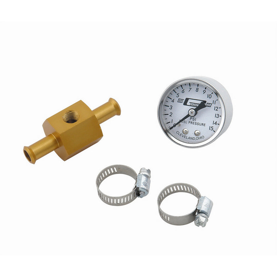 Mr. Gasket Fuel Pressure Gauge w/ In-Line Adapter