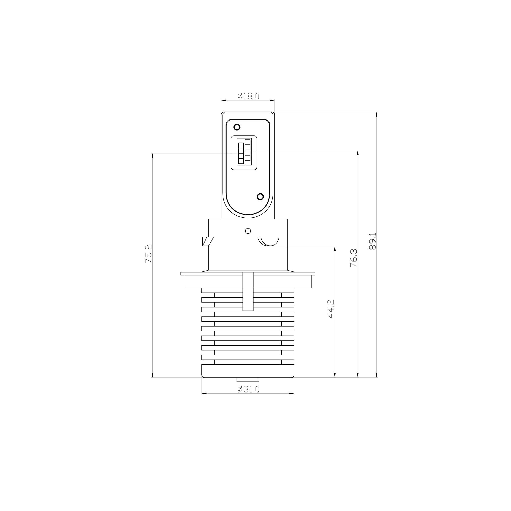 Arc Lighting Concept Series LED Light Bulb - H13 - White - (Pair)