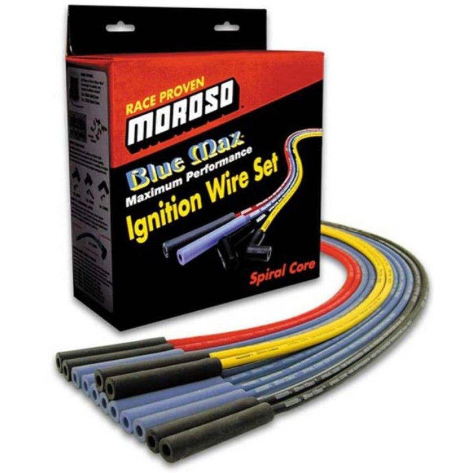 Moroso Blue Max Spiral Core Ignition Wire Set - Spark Plug Wires Ford w/ 351C - 400 V8 Engines