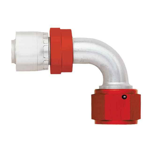 Aeroquip Lightweight Aluminum -10 AN 90 Crimp Swivel Hose End