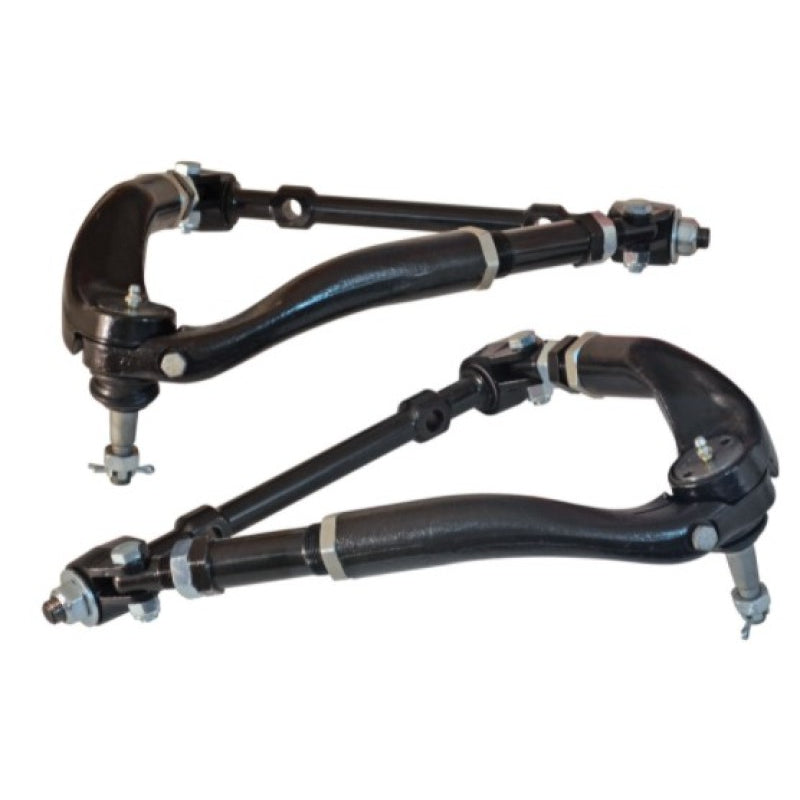 SPC Performance Upper Control Arm - Adjustable - Screw-In Ball Joint - Steel - Black Paint - GM F-Body 1967-69 (Pair)