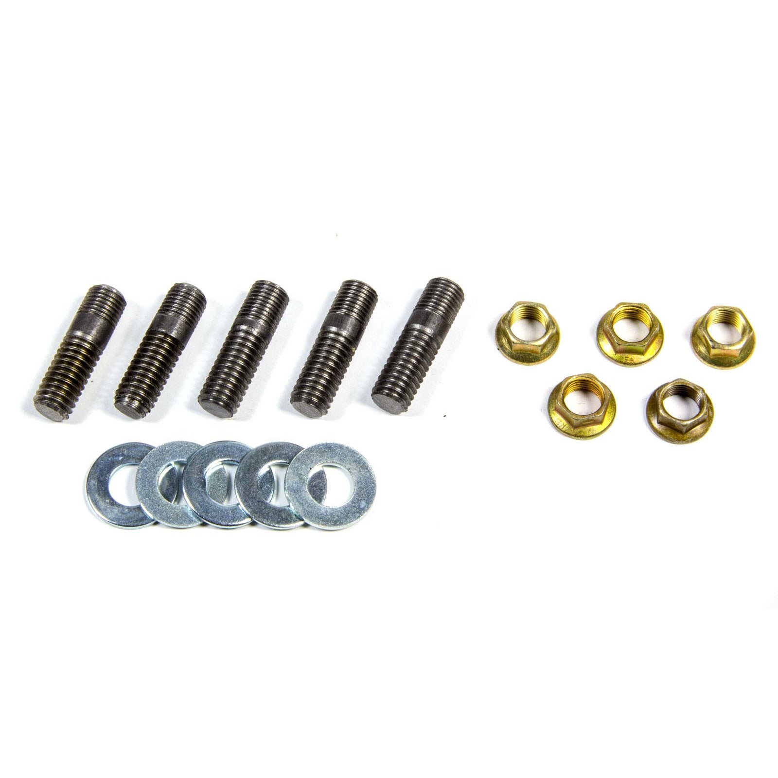 Weld Racing 3/8-16-" Base Thread Brake Rotor Stud 3/8-24" Top Thread 1.340" Long Nuts/Washers Included - Steel
