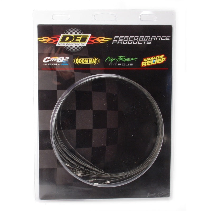 DEI Locking Exhaust Wrap Ties - 7 mm Wide - 20 in Long - Heat Resistant - Set of 10