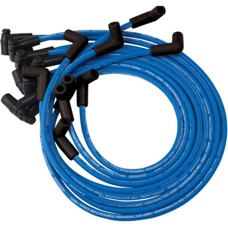 Moroso Blue Max Spiral Core Ignition Wire Set - 1967-77 GM Vehicles w/ 305-400 V8 Engines HEI Terminals