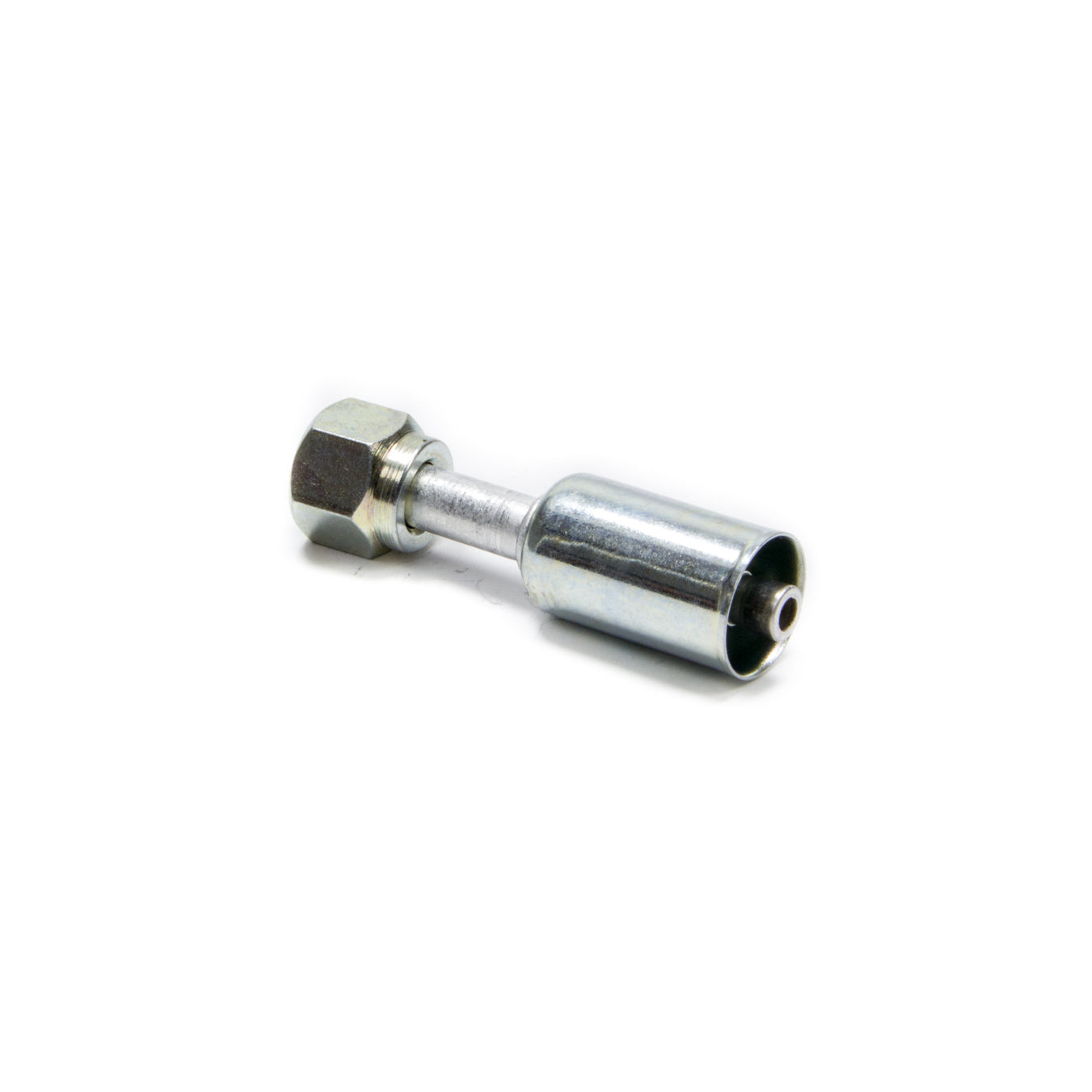Vintage Air Hose End Fitting Straight 6 AN Hose Crimp to 6 AN Female O-Ring - Aluminum/Steel