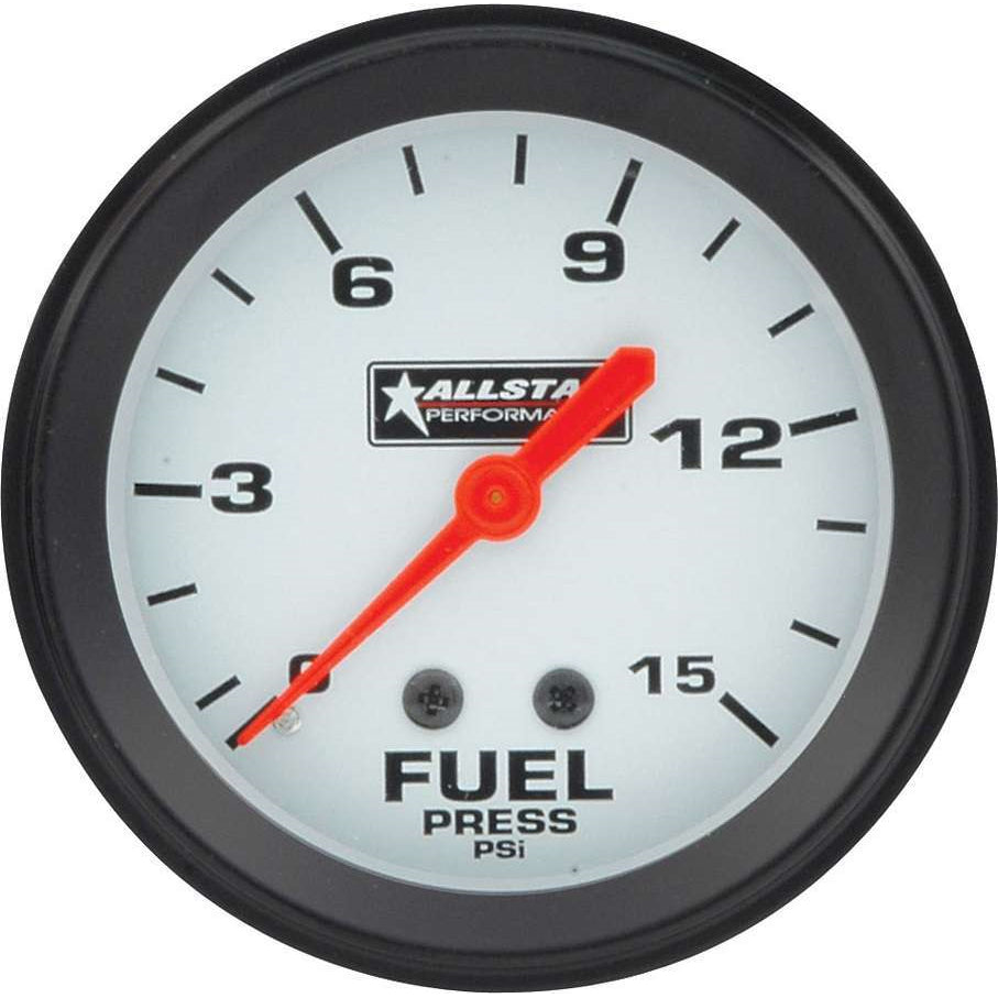 Allstar Performance Fuel Pressure Gauge - 2-5/8" Diameter - 0-15 PSI