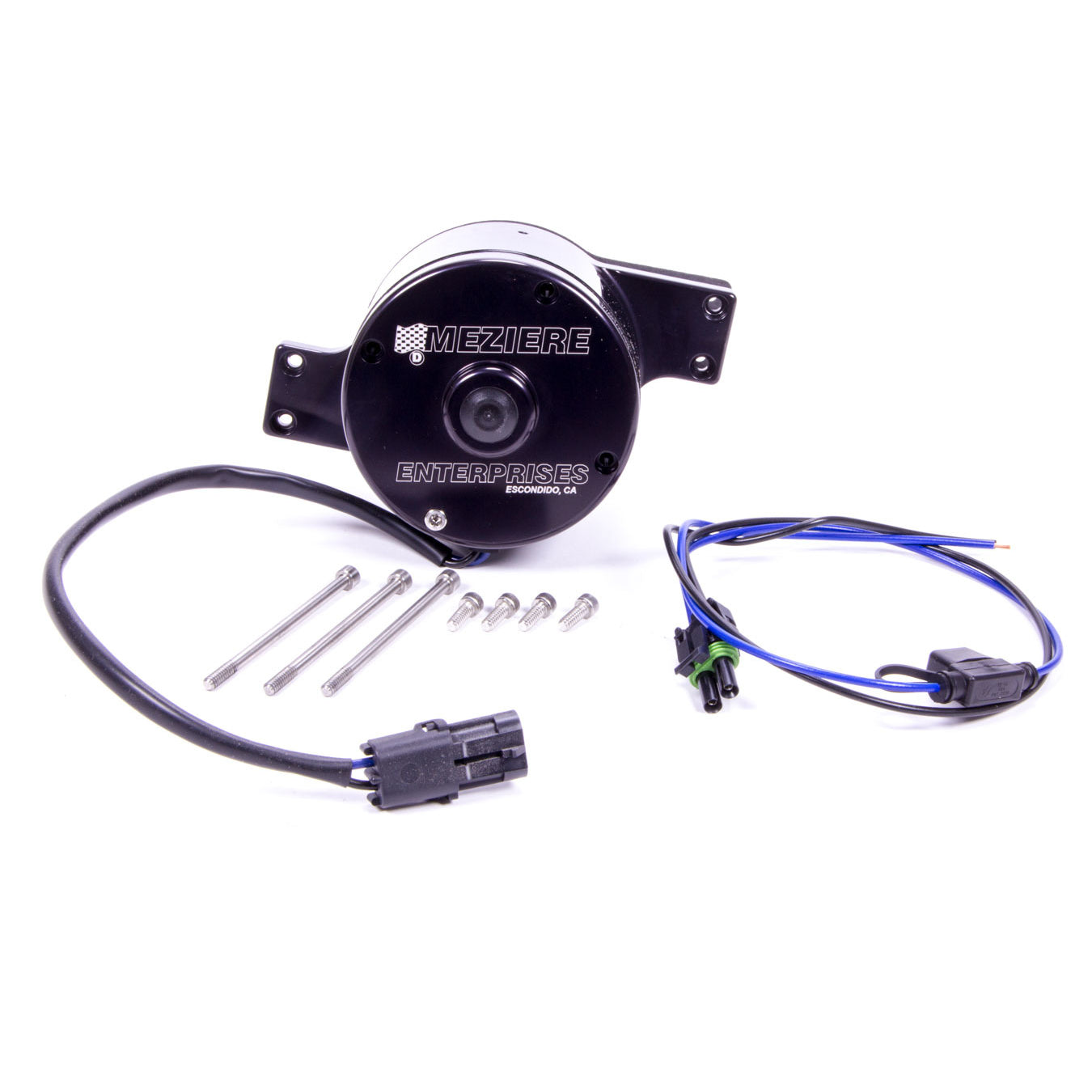 Meziere Enterprises Center Section Water Pump Motor 35 GPM Electric 12V - Black