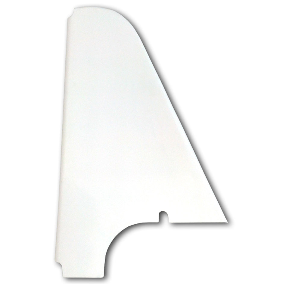 Triple X Arm Guard - Left Side - Wedge Style - 2" Taller - Flat - Fiberglass - White - Triple X Sprint Car