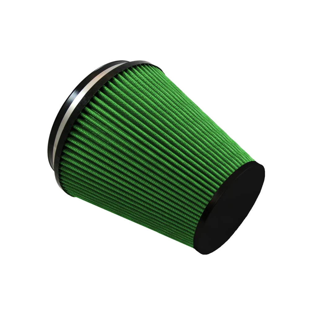 Green Filter Conical Air Filter Element - 7.5 in Diameter Base - 4.75 in Diameter Top - 8 in Tall - 6 in Flange - Green