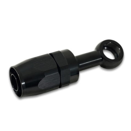 Vibrant Performance Straight 6 AN to 10 mm Banjo Banjo Hose End - Swivel - Black