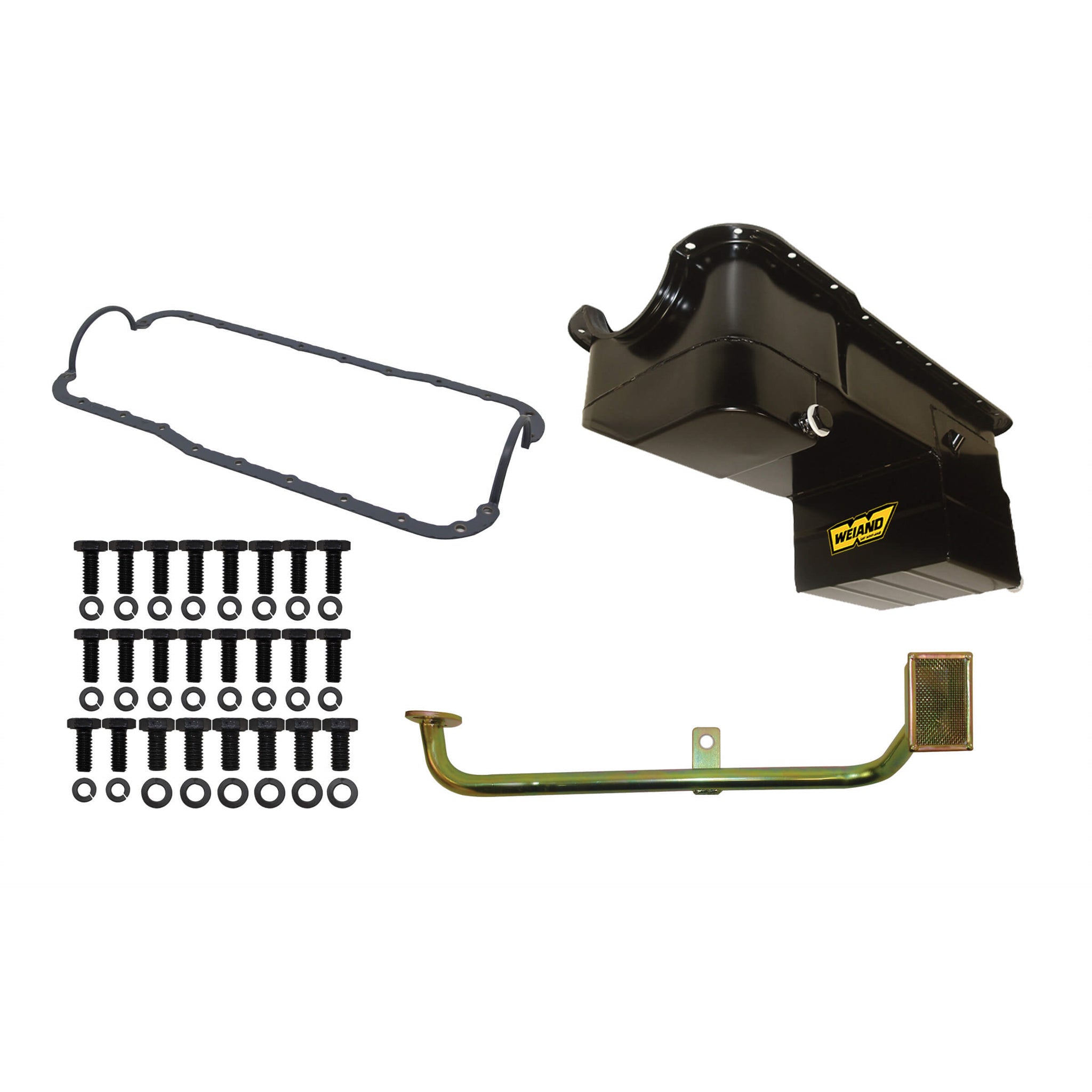 Weiand 7 Quart Oil Pan Kit RR Sump SB Ford 302 79-93 Black