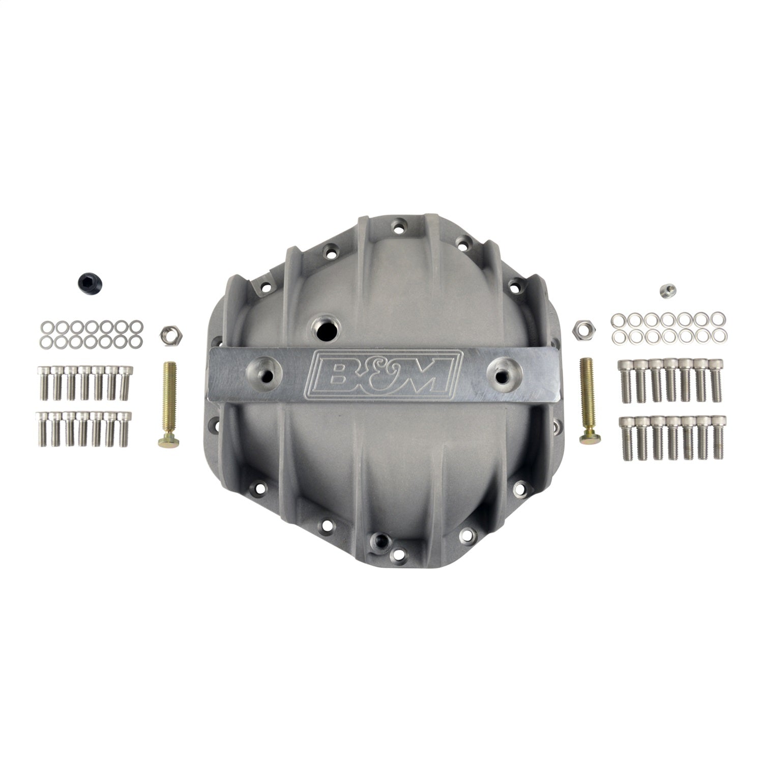 B&M Support Differential Cover Hardware Included Aluminum Natural - GM 10.5 14 Bolt