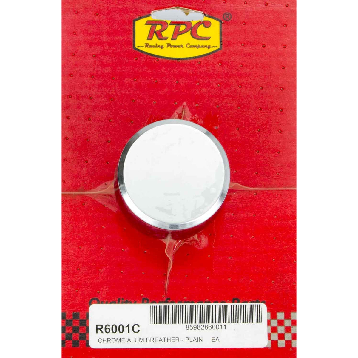 Racing Power Co-Packaged Alum Plain Push In Breather Chrome