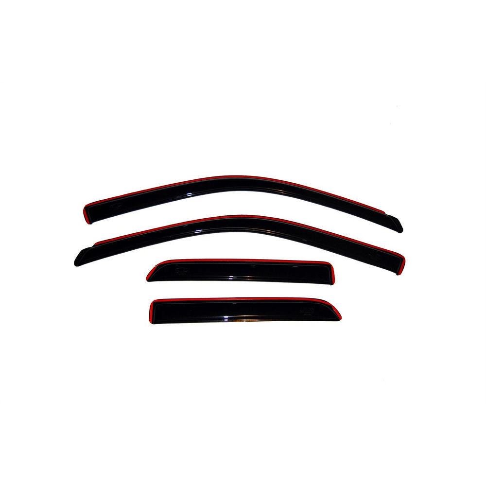 Auto Ventshade Front / Rear In-Channel Ventvisor - Stick-On - Dark Smoke - Extended Cab - Dodge Ram Fullsize Truck 2009-10