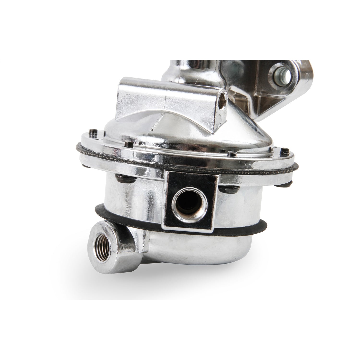 Holley Mechanical Fuel Pump - 110 gph - 6.5-8 psi - 1/4 in NPT Female Inlet / Outlet - Polished - Gas - Pontiac V8