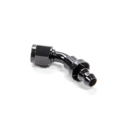 Triple X Race Co. Hose End Fitting 45 Degree 6 AN Hose to 6 AN Female Aluminum - Black Anodize