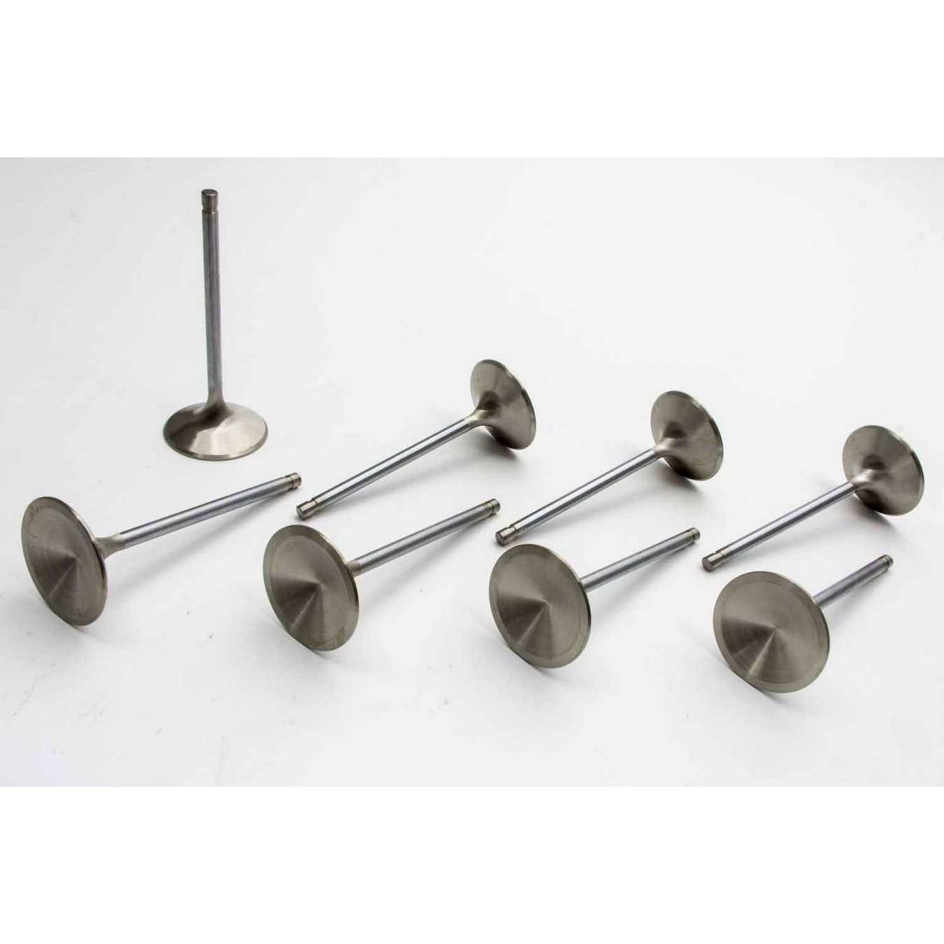 Manley Race Master Exhaust Valve - 1.880 in Head - 0.372 in Valve Stem - 5.522 in Long - Big Block Chevy - Set of 8