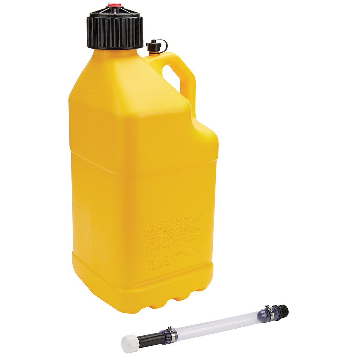 Allstar Performance Utility Jug - 5 Gallon - Square - Yellow - Filler Hose