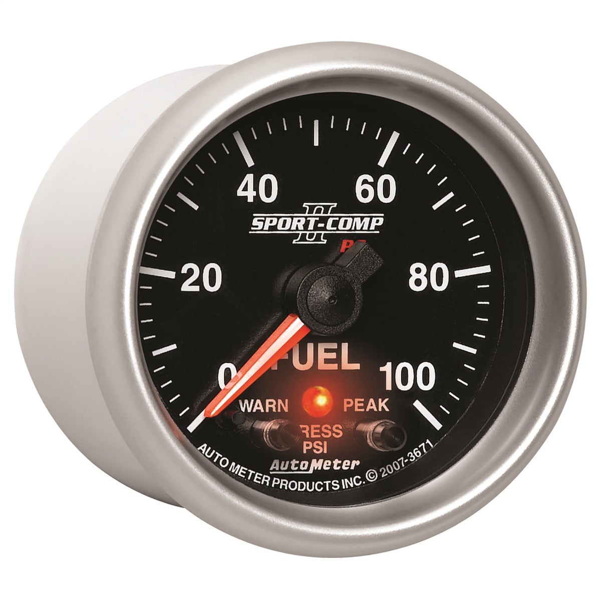 Auto Meter Sport-Comp PC Fuel Pressure Gauge - 2-1/16"