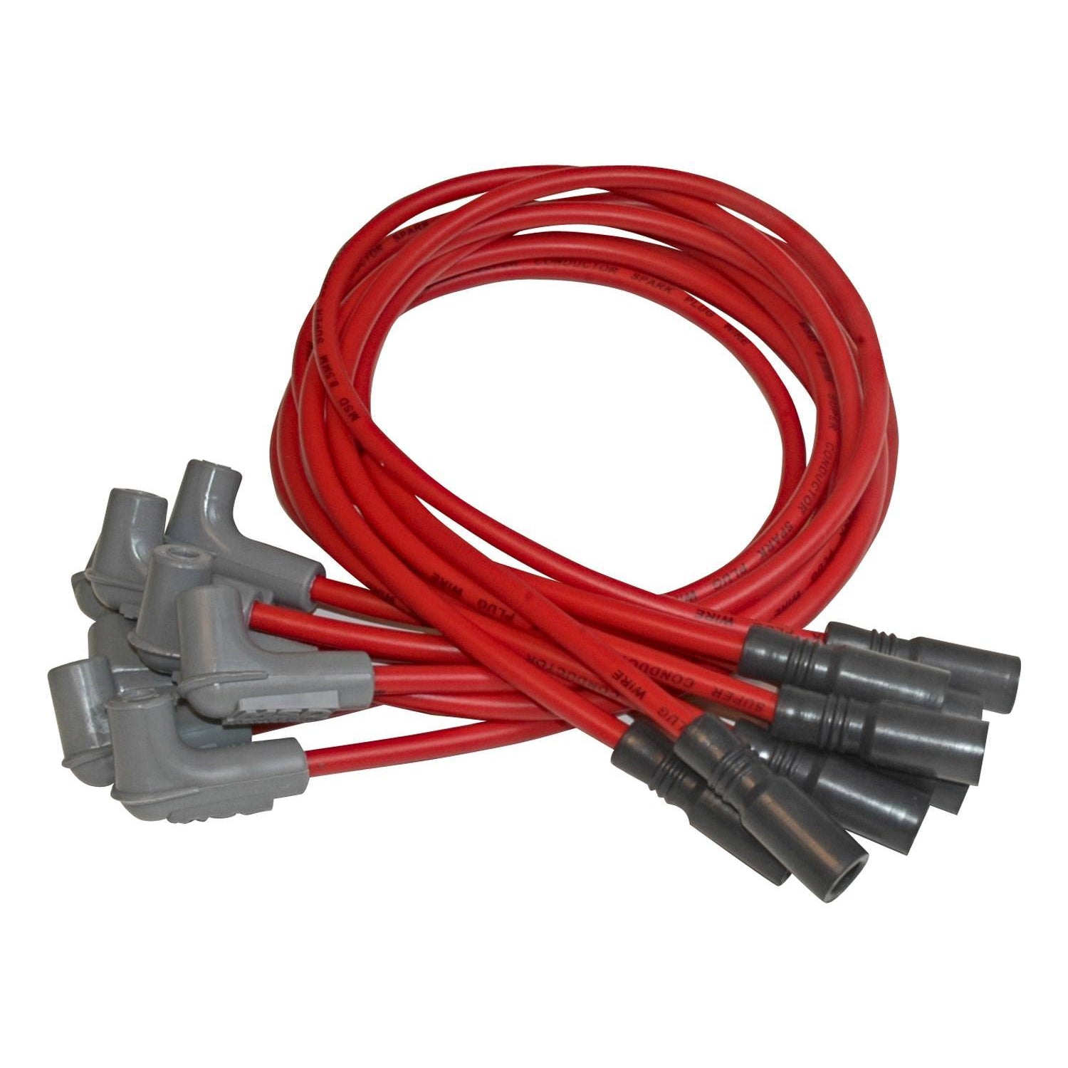 MSD Super Conductor Spiral Core 8.5 mm Spark Plug Wire Set - Red