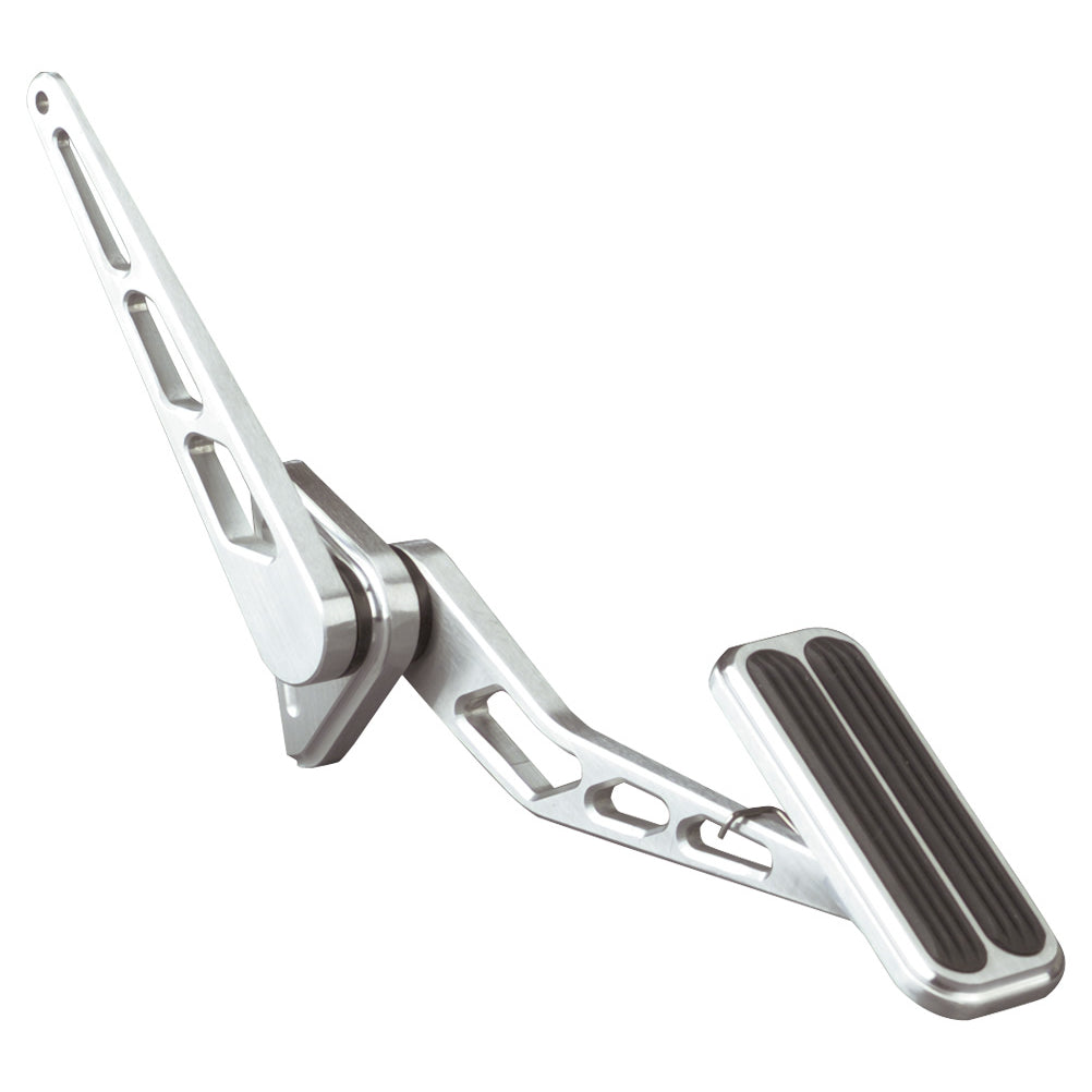 Lokar Gas Pedal - Firewall Mount - Rubber Pads - Aluminum - Brushed - Universal