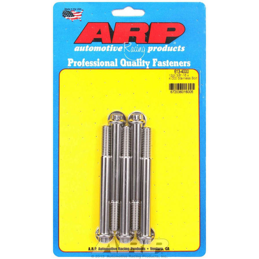 ARP Stainless Steel Bolt Kit - 12 Point (5) 3/8-16 x 4.000