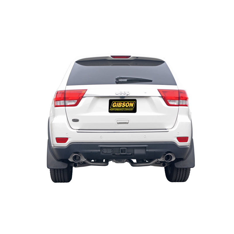 Gibson Dual Axle-Back Exhaust System - 2-1/2 in Tailpipe - 4 in Tips - Polished Tips - Jeep Grand Cherokee 2011-20