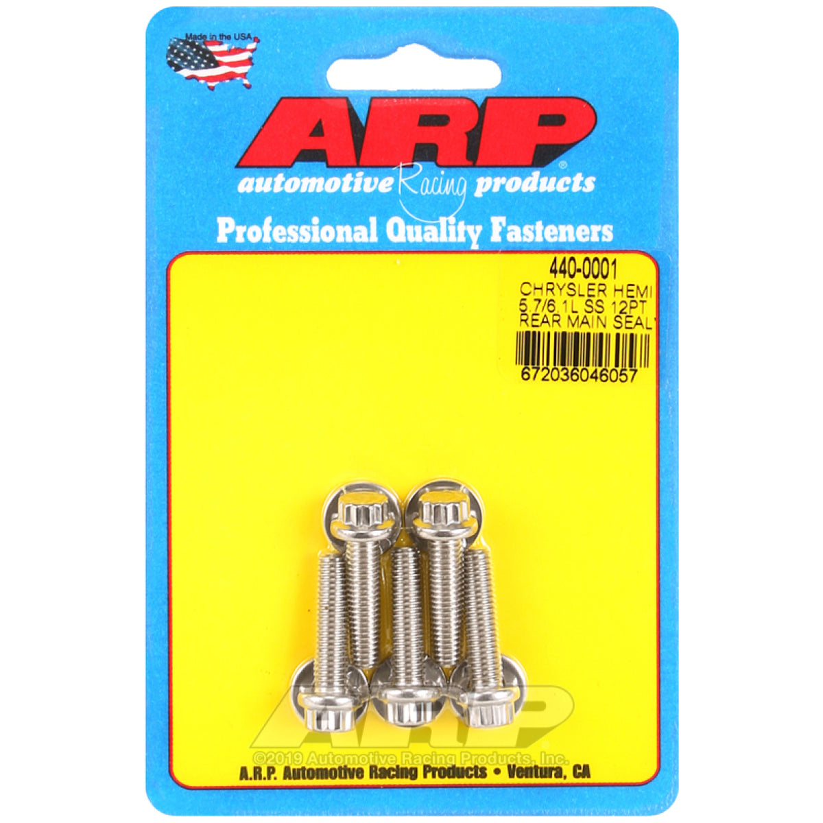 ARP 12 Point Head Rear Motor Cover Bolt Kit Stainless Polished Mopar Modular Hemi - Kit