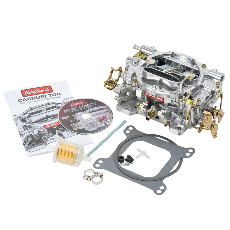 Edelbrock Performer 500 CFM 4-Barrel Carburetor - Square Bore - Manual Choke - Mechanical Secondary - Single Inlet - Satin