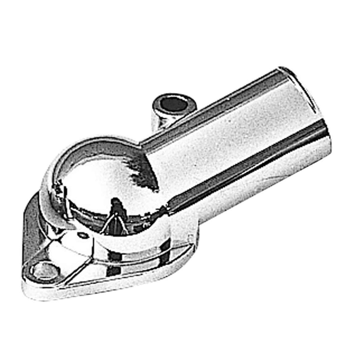Trans-Dapt 90 Degree Water Neck - 1-1/2 in ID Hose - Chrome - Chevy V8