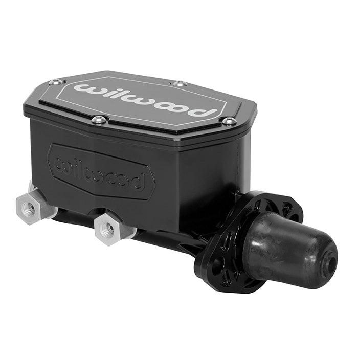 Wilwood Tandem Master Cylinder - 1 in Bore - 1.100 in Stroke - Integral Reservoir - Black