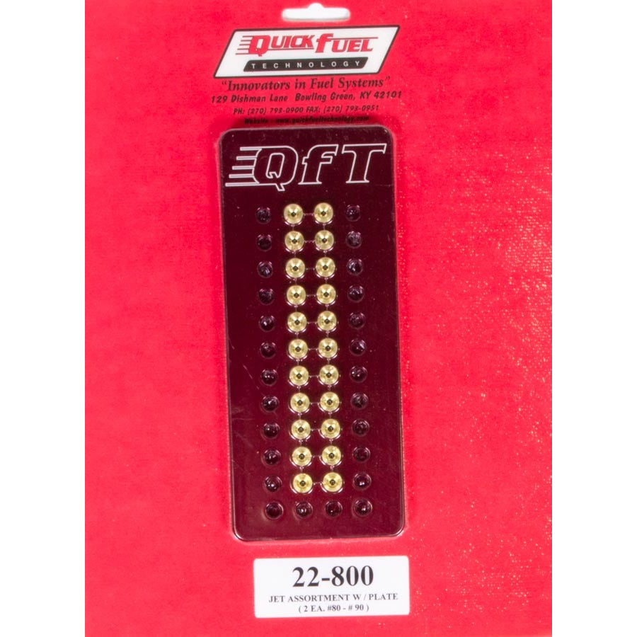 Quick Fuel Technology Jet Assortment Kit w Billet Plate 80-90