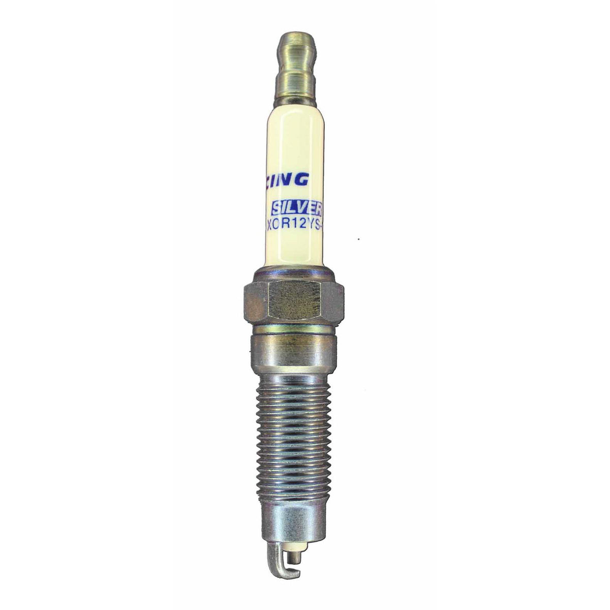 Brisk Silver Racing Spark Plug - 12 mm Thread - 27 mm R - Heat Range 12 - Tapered Seat - Resistor