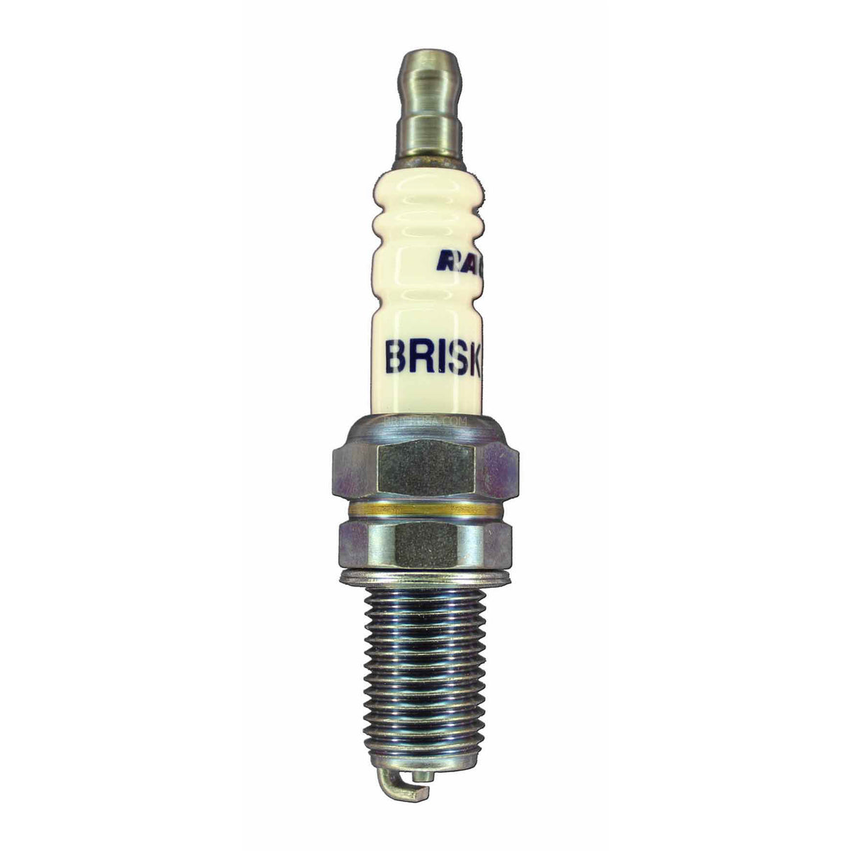 Brisk Silver Racing Spark Plug - 12 mm Thread - 19 mm R - Heat Range 12 - Gasket Seat - Resistor