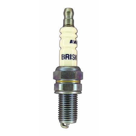 Brisk Silver Racing Spark Plug - 12 mm Thread - 19 mm R - Heat Range 12 - Gasket Seat - Resistor