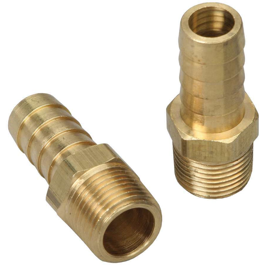 Trans-Dapt 3/8 in NPT Male to 1/2 in Hose Barb Straight Adapter - Brass - Pair