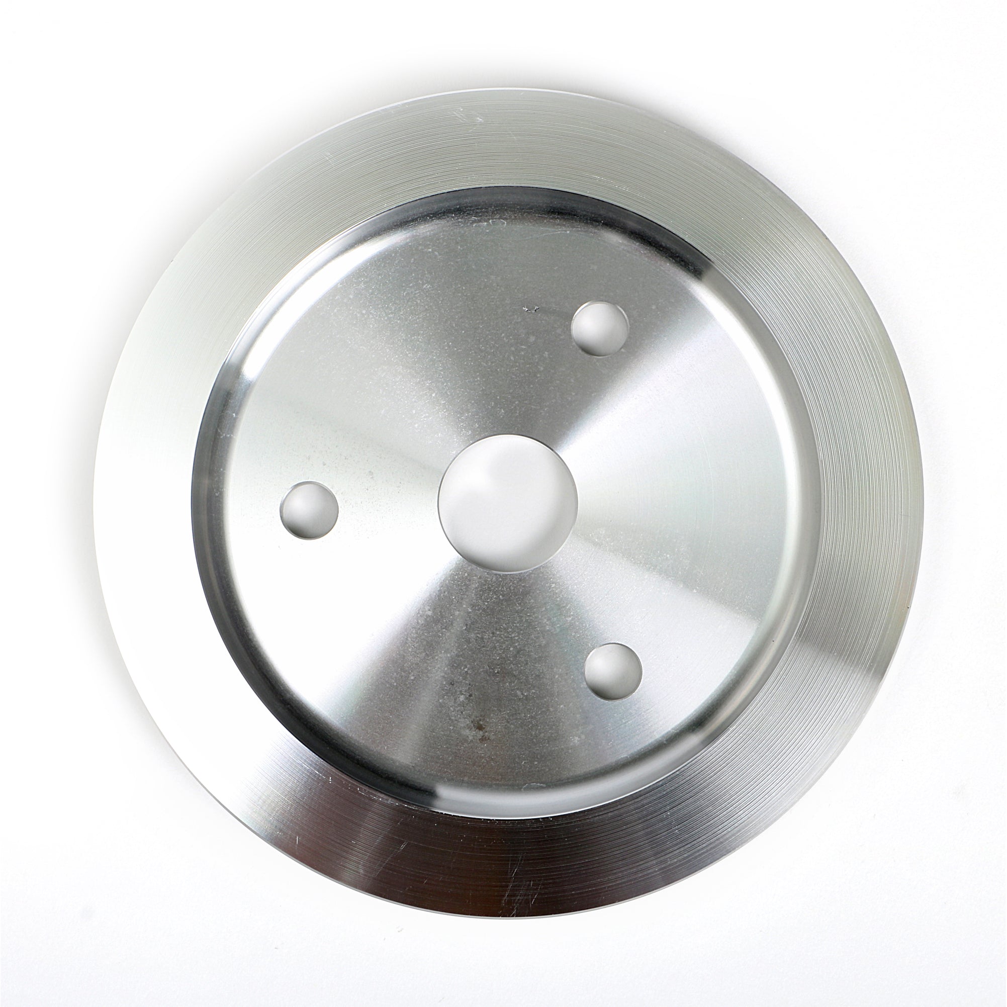 Trans-Dapt V-Belt 1 Groove Crankshaft Pulley - 6.563 in Diameter - Machined Aluminum - Short Water Pump - Small Block Chevy