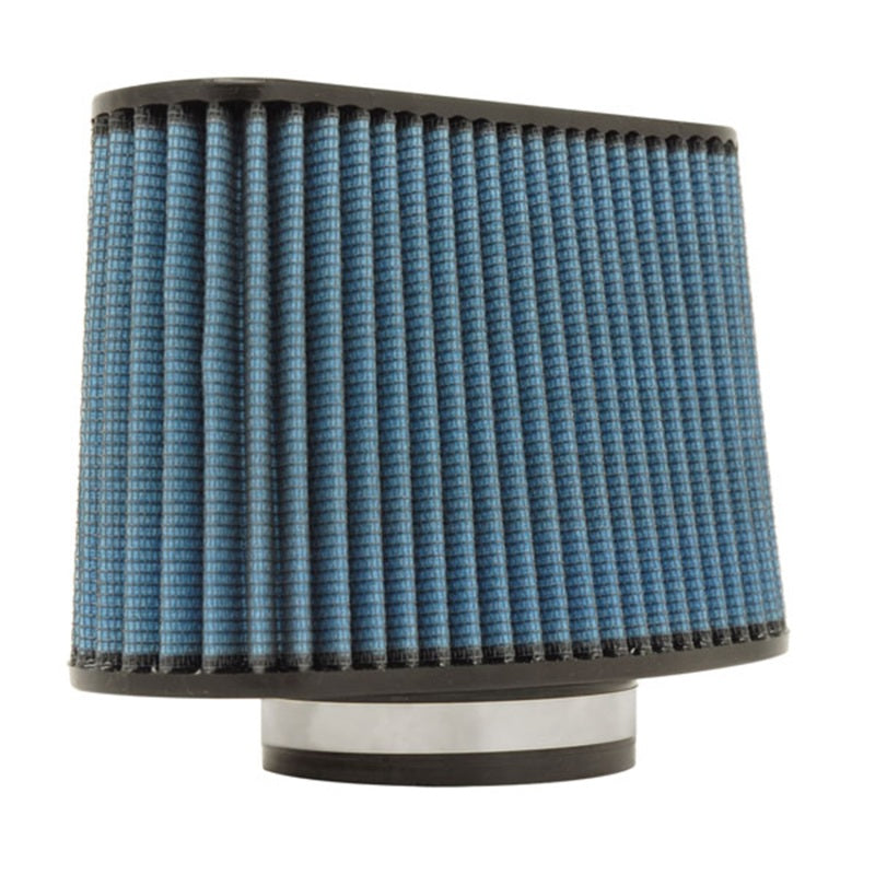 Volant Maxflow Pro 5 Clamp-On Oval Air Filter Element - 4 x 8-3/4 in - 6 in Tall - 3-1/2 in Flange - Blue