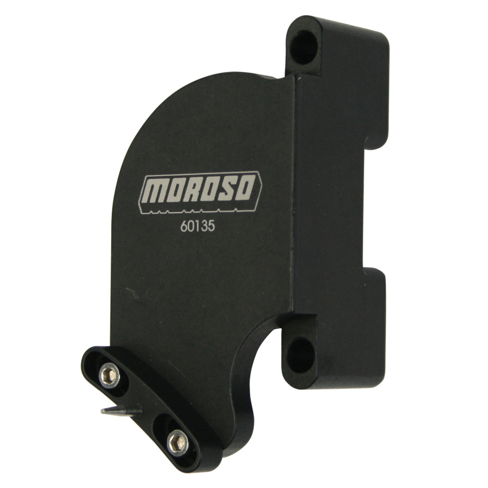 Moroso Timing Pointer - Billet Aluminum - Black Anodized - 7 in OD Balancer - Big Block Chevy