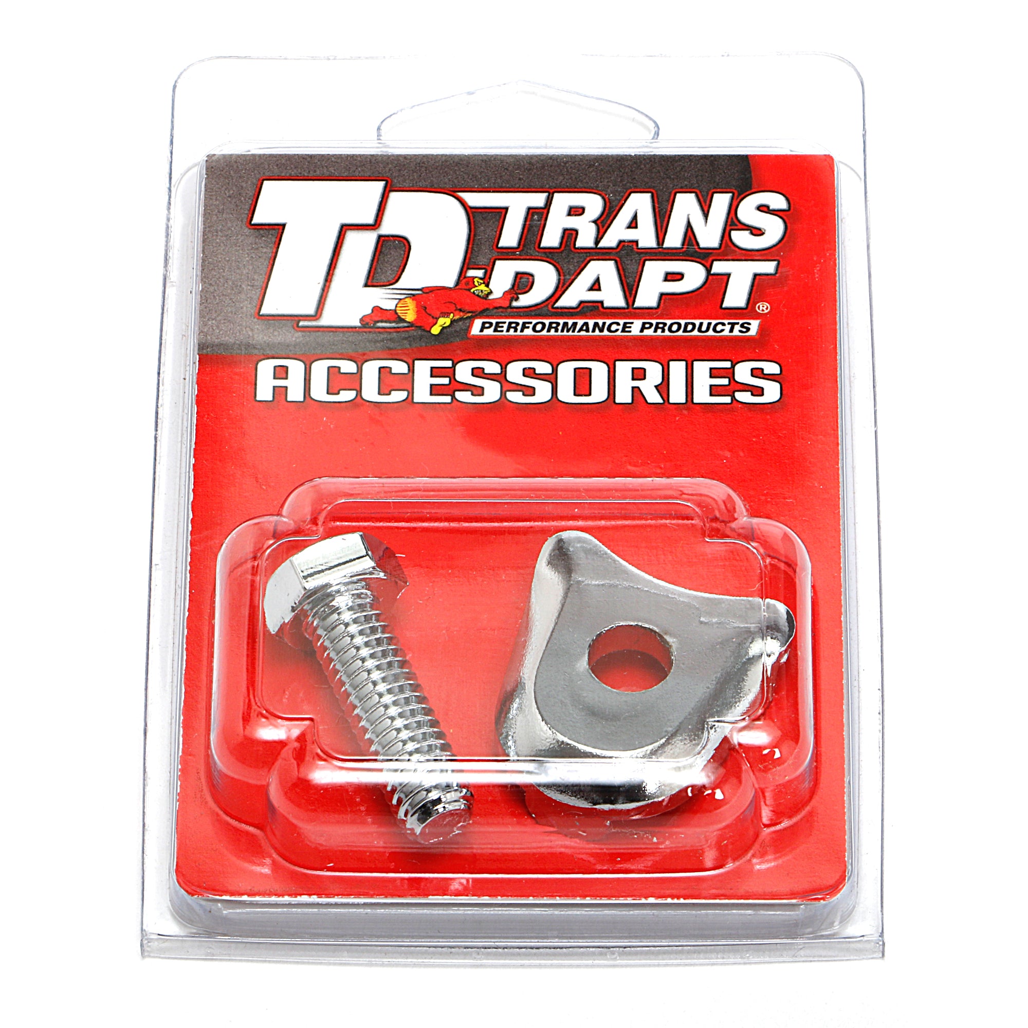 Trans-Dapt Distributor Hold Down - Bolt Mounted - Chrome - Ford