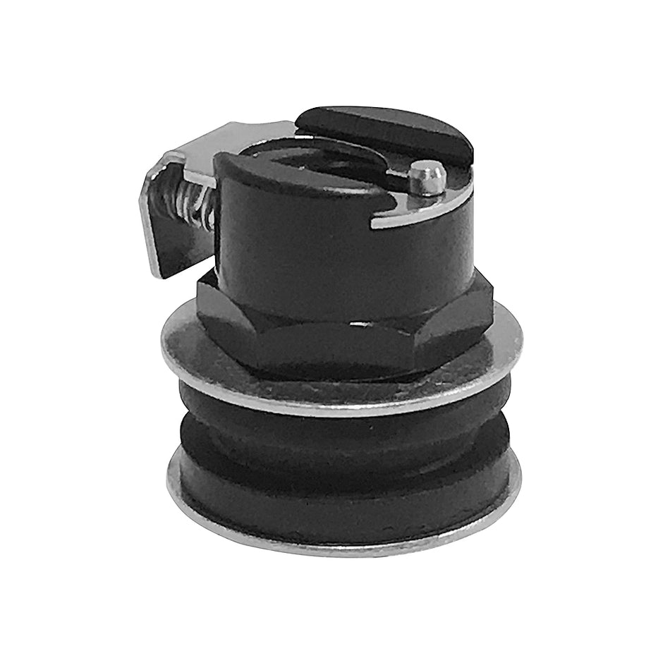 King Racing Products 5/8" Wheel Hole Wheel Disconnect Aluminum Black Anodize Schrader/Tire Pressure Relief Valves - Each