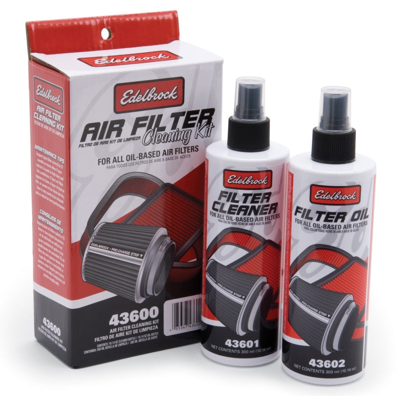 Edelbrock 10 oz Pump Bottle Cleaner and Oil Air Filter Service Kit Edelbrock Filters - Clear
