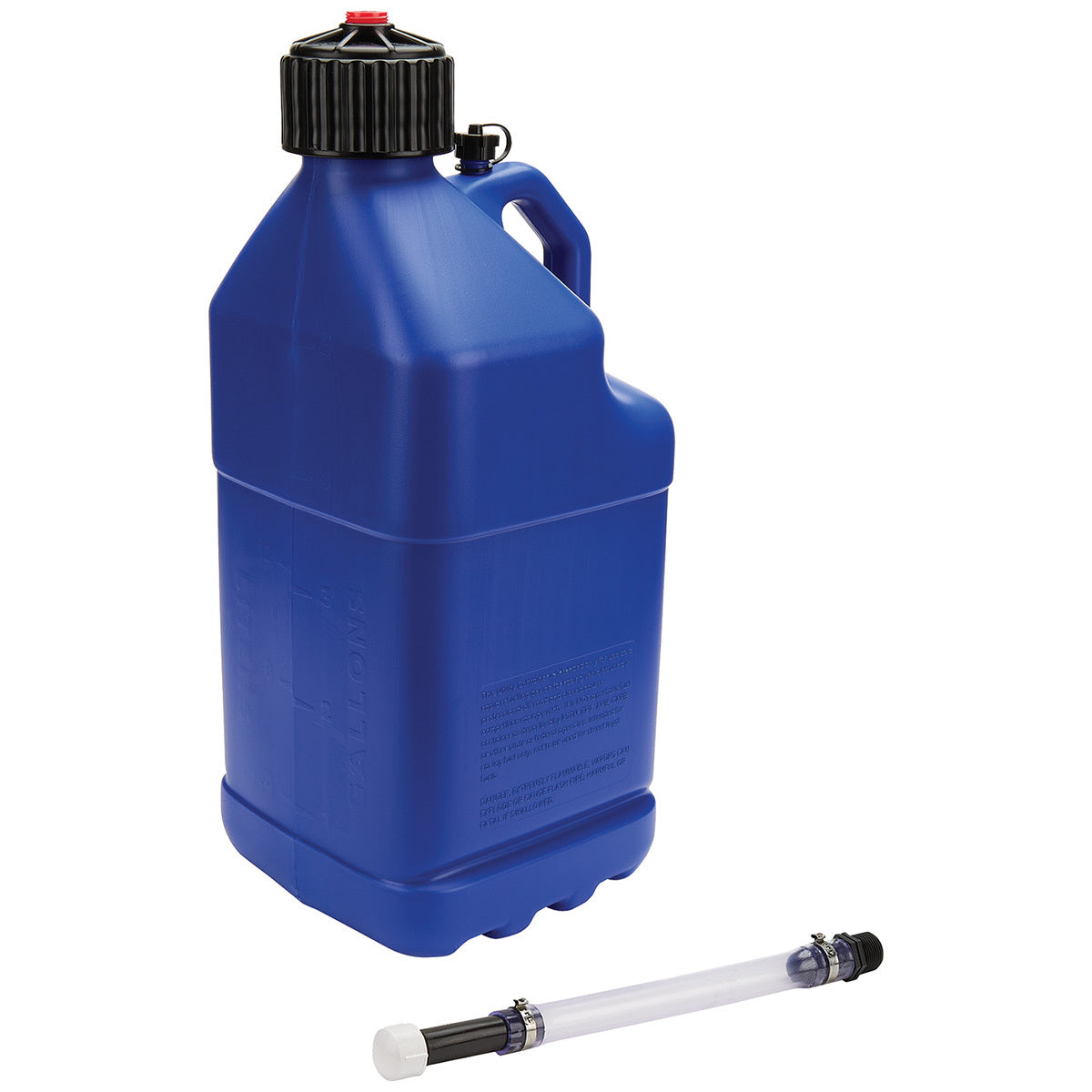 Allstar Performance Utility Jug - 5 Gallon - Square - Blue - Filler Hose