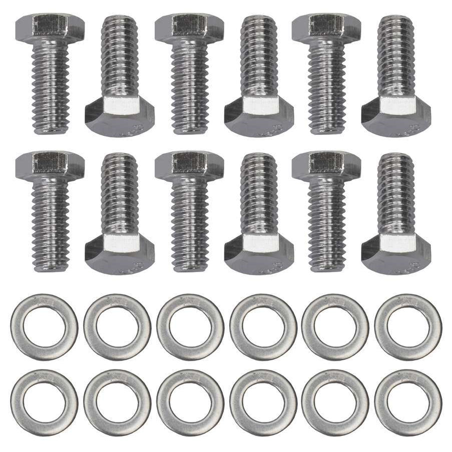 Trans-Dapt Differential Cover Bolt Kit - 5/16-18 in Thread - 0.750 in Long - Hex Head - Chrome - Dana 44 / GM 12-Bolt