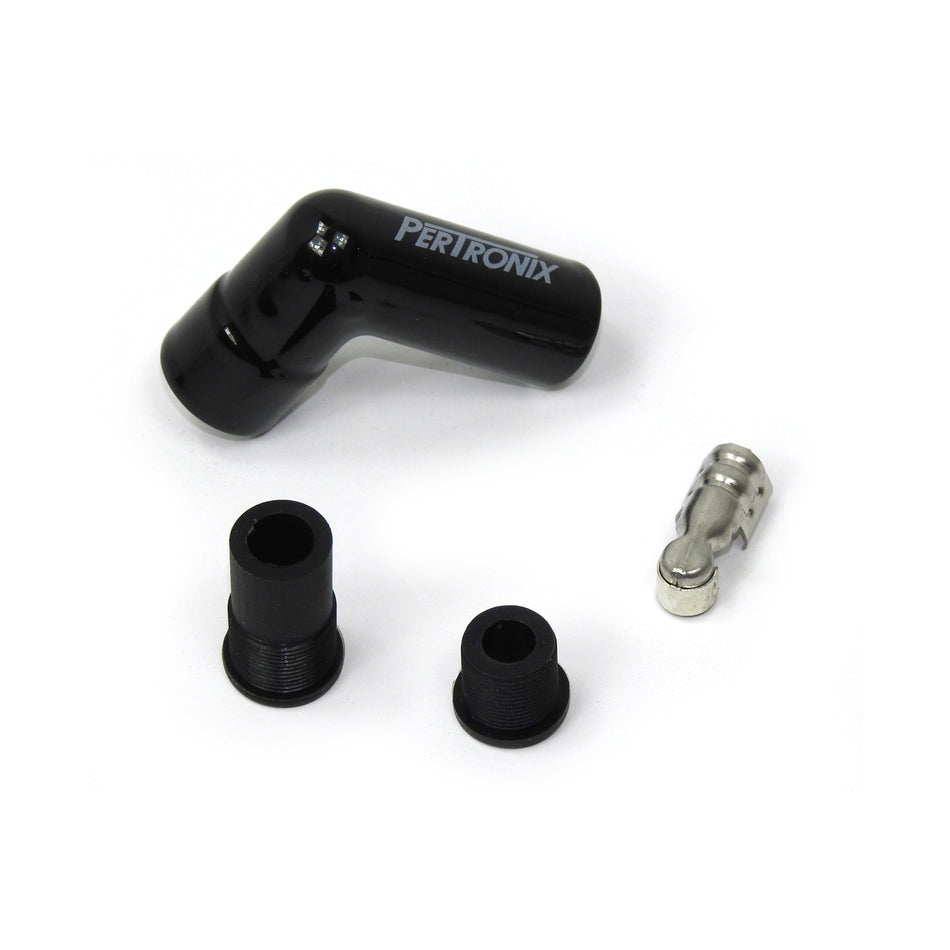 PerTronix Spark Plug Boot/Terminal Kit - 8 mm - Ceramic - Black - 90° (Set of 8)
