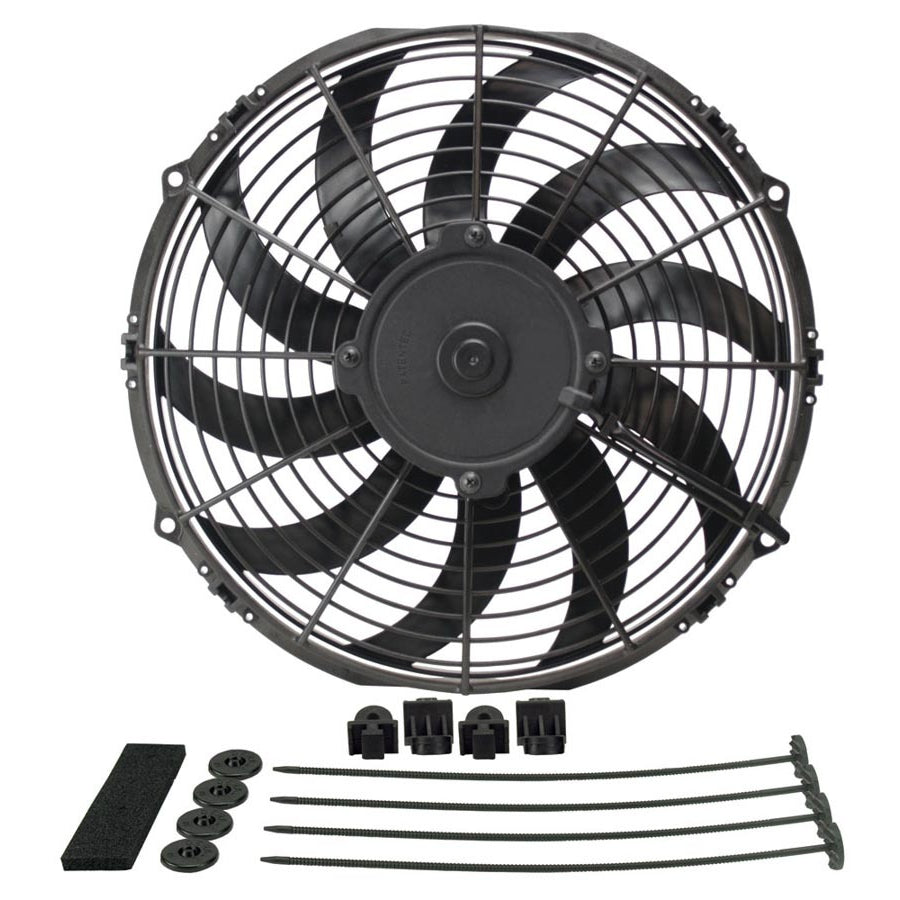 Derale 12" High Output Curved Blade Electric Puller Fan